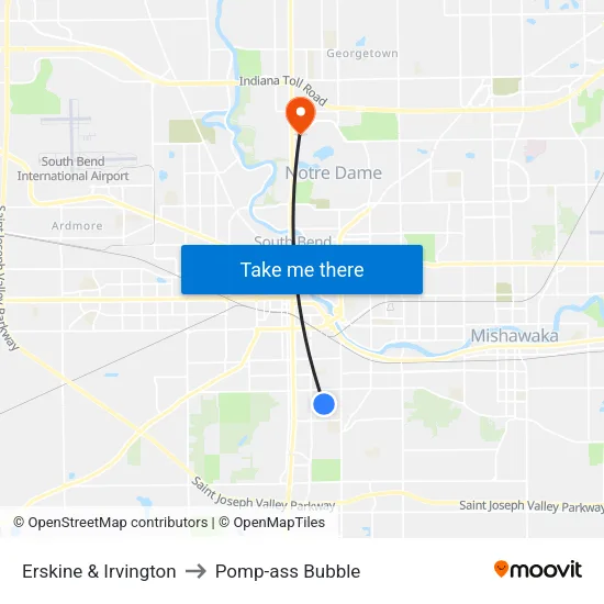 Erskine & Irvington to Pomp-ass Bubble map