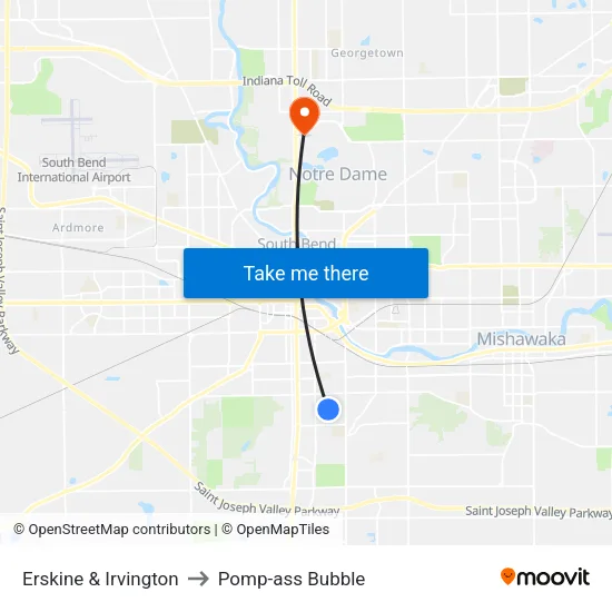 Erskine & Irvington to Pomp-ass Bubble map