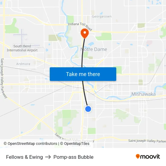 Fellows & Ewing to Pomp-ass Bubble map