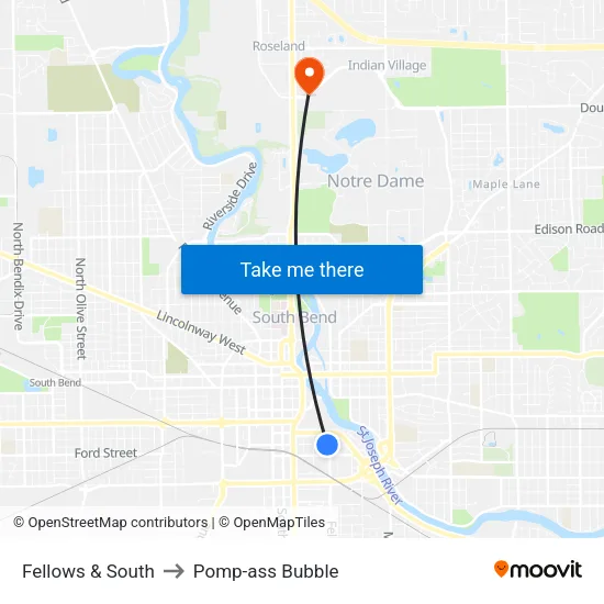 Fellows & South to Pomp-ass Bubble map