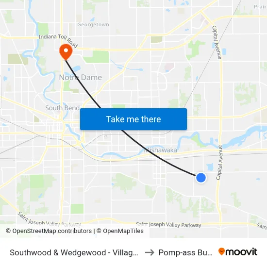 Southwood & Wedgewood - Village Green to Pomp-ass Bubble map