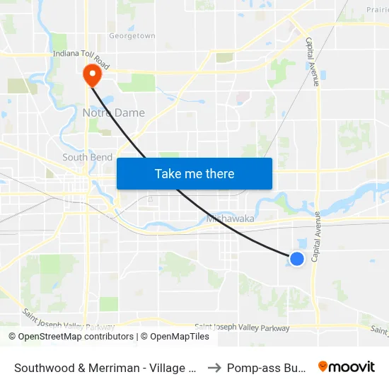 Southwood & Merriman - Village Green to Pomp-ass Bubble map