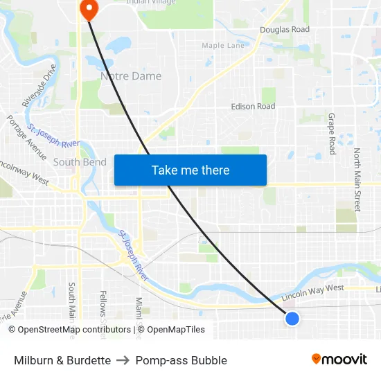 Milburn & Burdette to Pomp-ass Bubble map