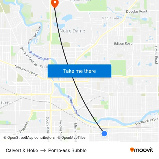 Calvert & Hoke to Pomp-ass Bubble map