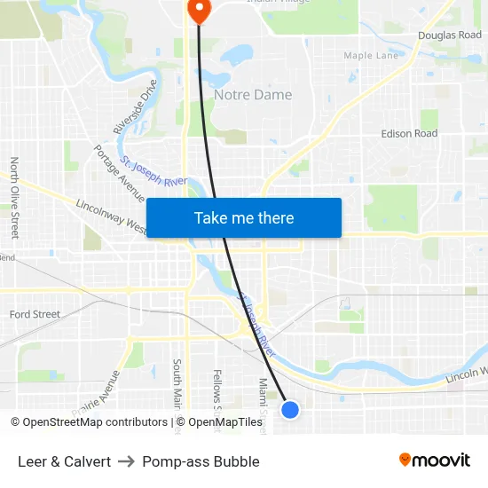 Leer & Calvert to Pomp-ass Bubble map
