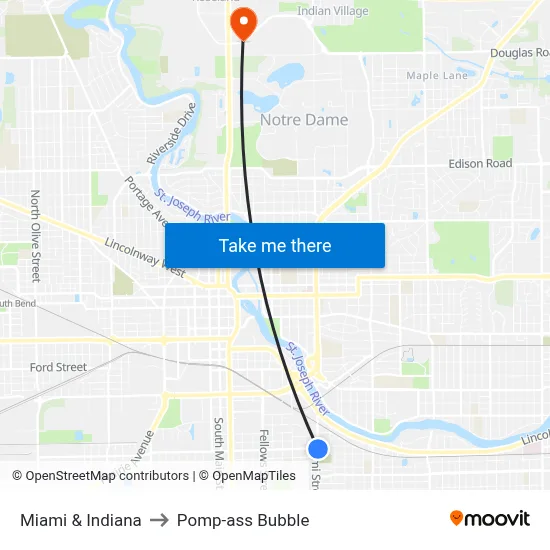 Miami & Indiana to Pomp-ass Bubble map