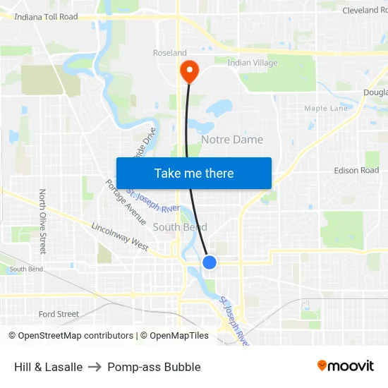 Hill & Lasalle to Pomp-ass Bubble map