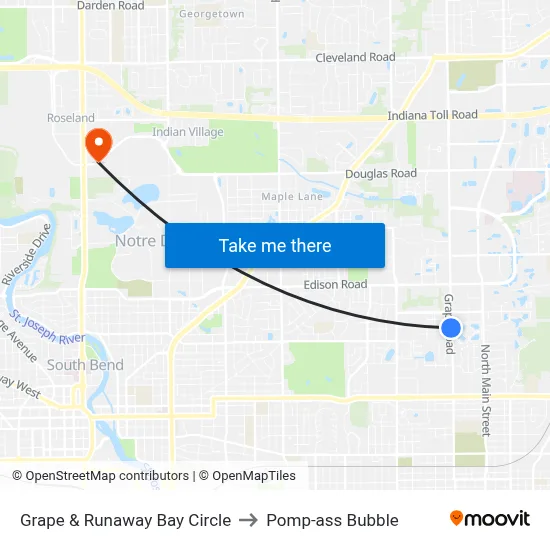 Grape & Runaway Bay Circle to Pomp-ass Bubble map