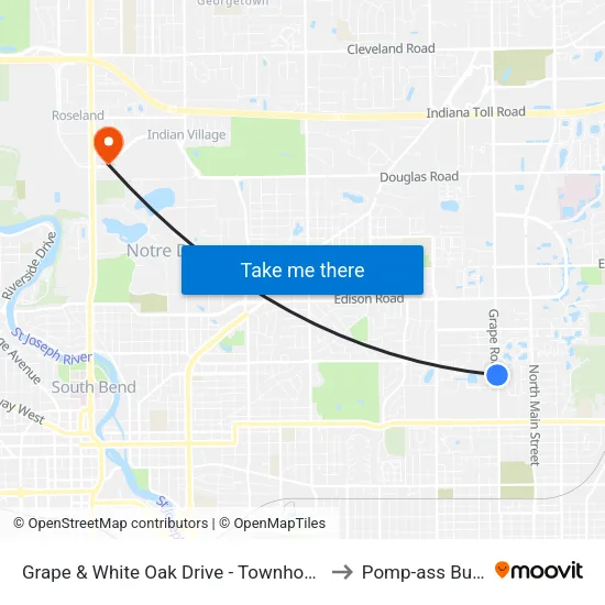 Grape & White Oak Drive - Townhouse East to Pomp-ass Bubble map