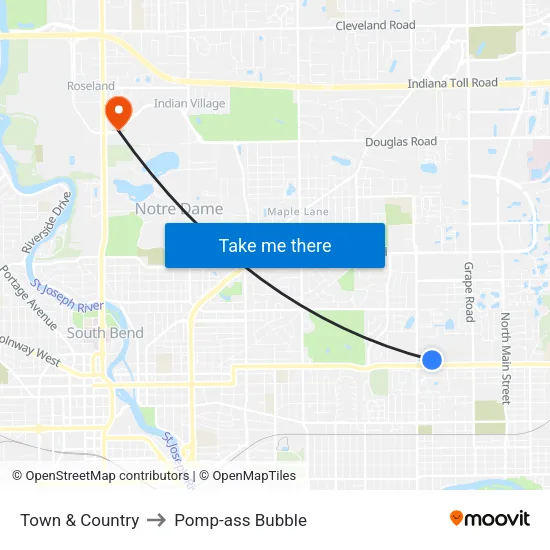 Town & Country to Pomp-ass Bubble map