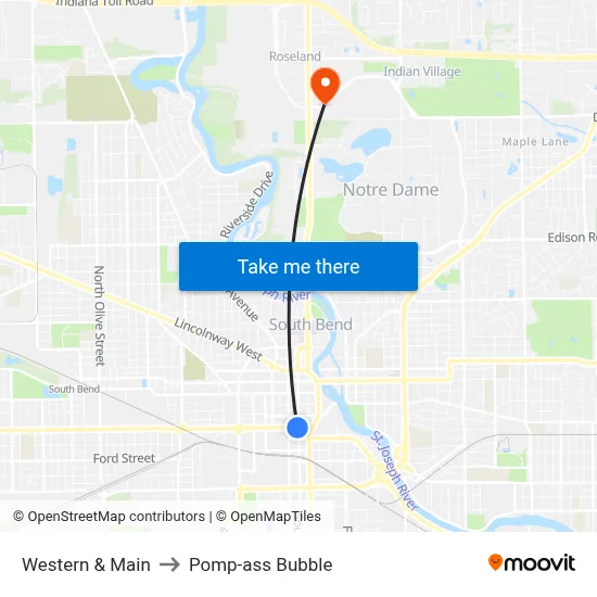 Western & Main to Pomp-ass Bubble map