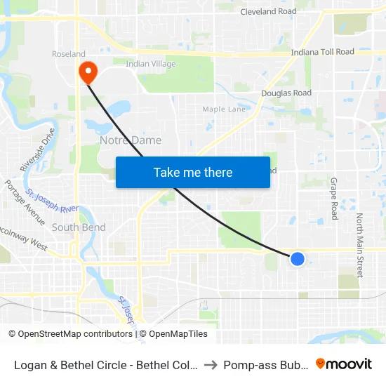 Logan & Bethel Circle - Bethel College to Pomp-ass Bubble map