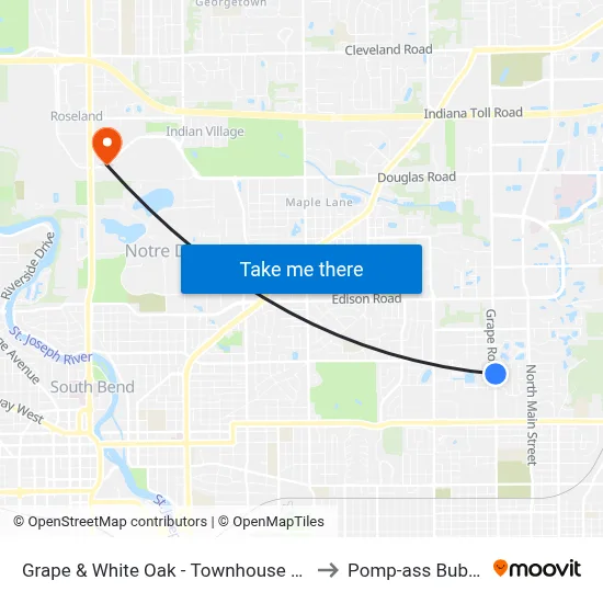 Grape & White Oak - Townhouse East to Pomp-ass Bubble map