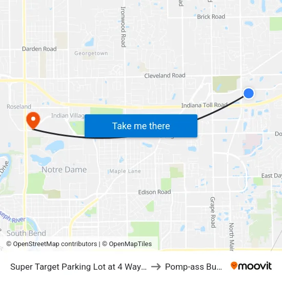 Super Target Parking Lot at 4 Way Stop to Pomp-ass Bubble map
