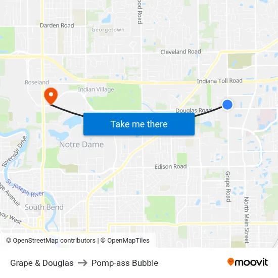 Grape & Douglas to Pomp-ass Bubble map