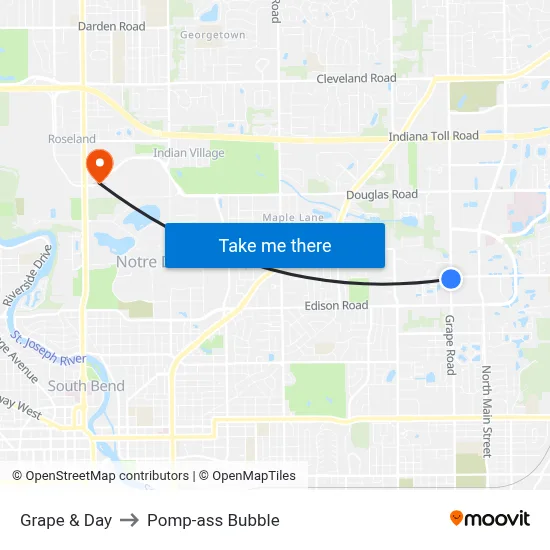 Grape & Day to Pomp-ass Bubble map