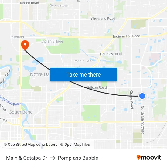 Main & Catalpa Dr to Pomp-ass Bubble map