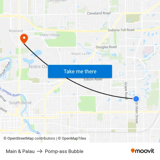 Main & Palau to Pomp-ass Bubble map
