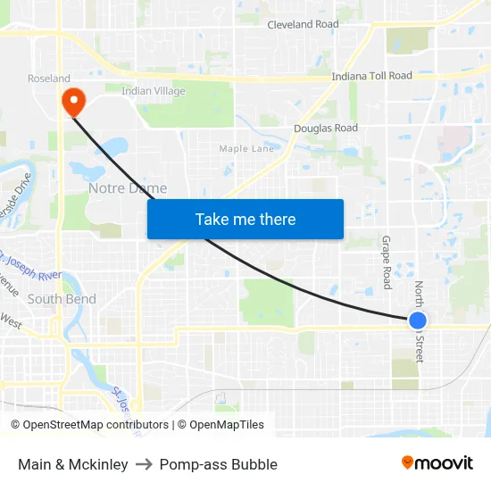 Main & Mckinley to Pomp-ass Bubble map