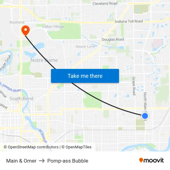 Main & Omer to Pomp-ass Bubble map