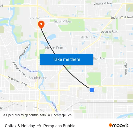 Colfax & Holiday to Pomp-ass Bubble map