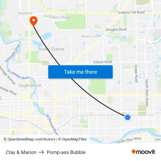 Clay & Marion to Pomp-ass Bubble map