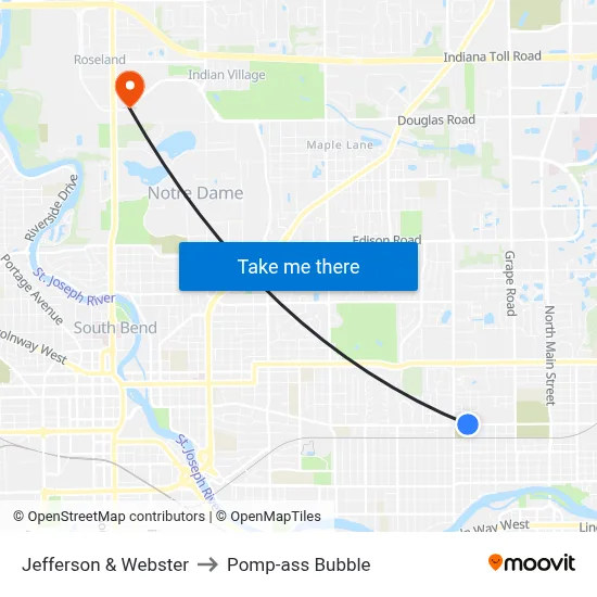 Jefferson & Webster to Pomp-ass Bubble map