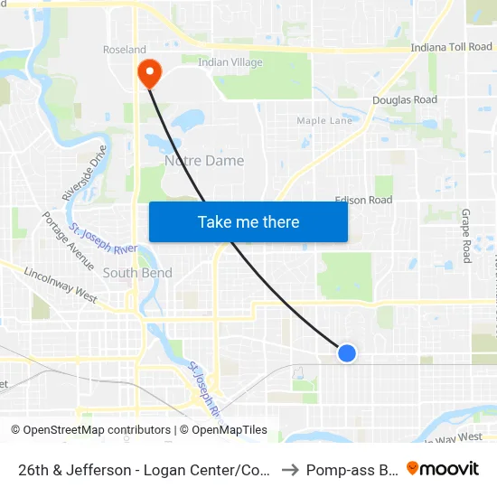 26th & Jefferson - Logan Center/Courtyard Apts. to Pomp-ass Bubble map