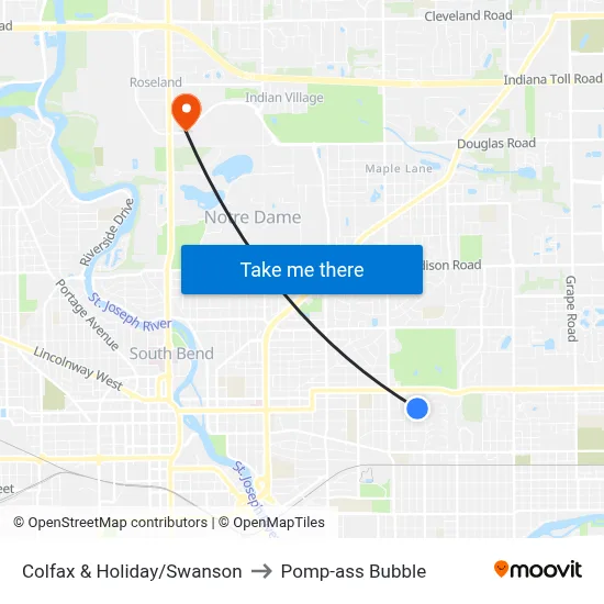 Colfax & Holiday/Swanson to Pomp-ass Bubble map