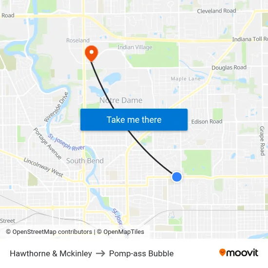 Hawthorne & Mckinley to Pomp-ass Bubble map