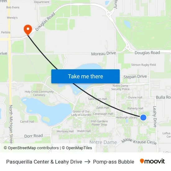 Pasquerilla Center & Leahy Drive to Pomp-ass Bubble map
