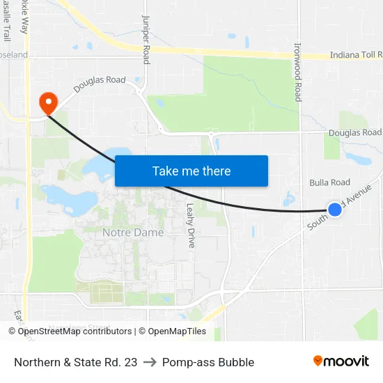 Northern & State Rd. 23 to Pomp-ass Bubble map