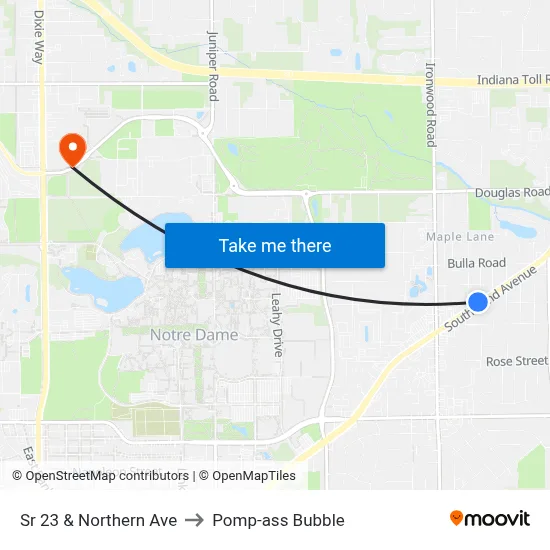 Sr 23 & Northern Ave to Pomp-ass Bubble map