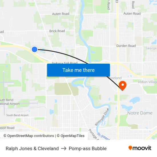 Ralph Jones & Cleveland to Pomp-ass Bubble map