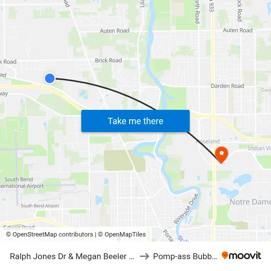 Ralph Jones Dr & Megan Beeler Ct to Pomp-ass Bubble map