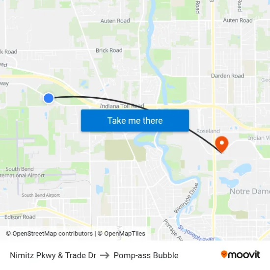 Nimitz Pkwy & Trade Dr to Pomp-ass Bubble map