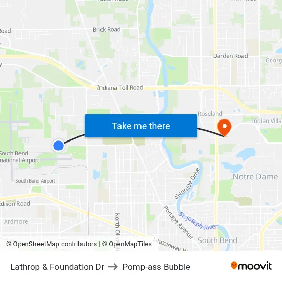 Lathrop & Foundation Dr to Pomp-ass Bubble map
