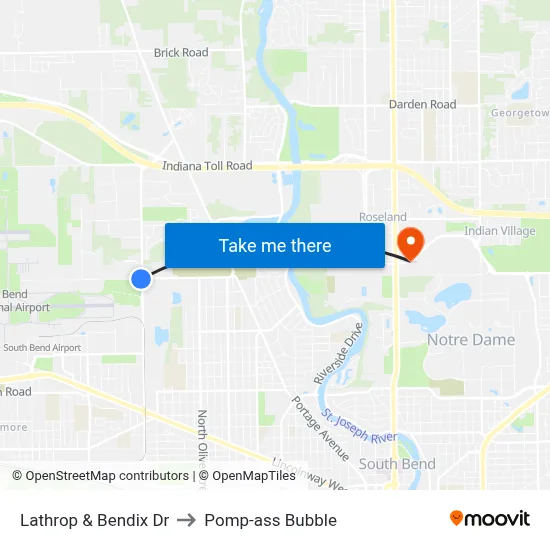 Lathrop & Bendix Dr to Pomp-ass Bubble map