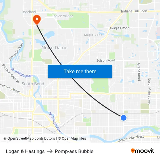 Logan & Hastings to Pomp-ass Bubble map