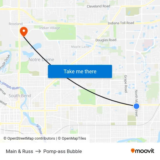 Main & Russ to Pomp-ass Bubble map