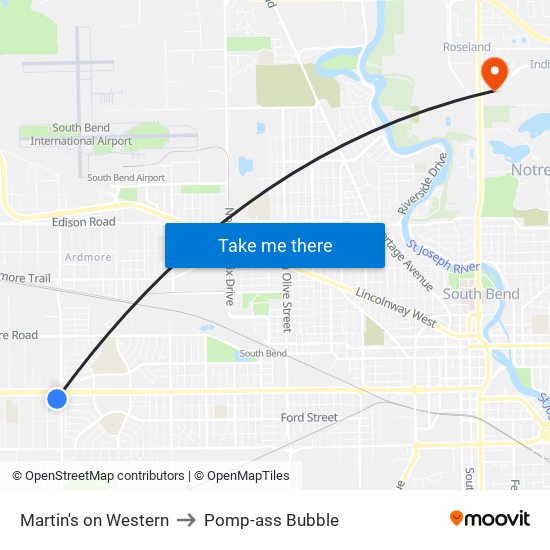 Martin's on Western to Pomp-ass Bubble map