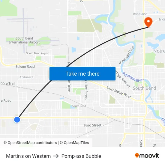 Martin's on Western to Pomp-ass Bubble map