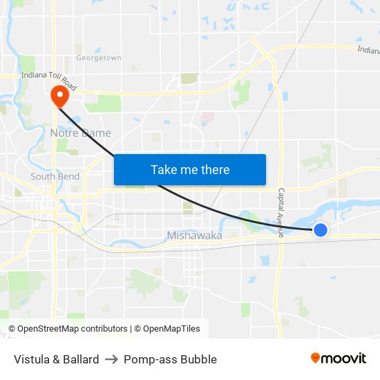 Vistula & Ballard to Pomp-ass Bubble map