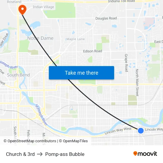 Church & 3rd to Pomp-ass Bubble map