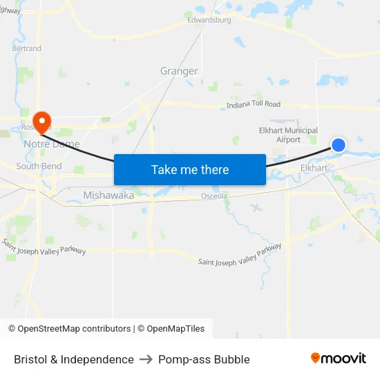 Bristol & Independence to Pomp-ass Bubble map