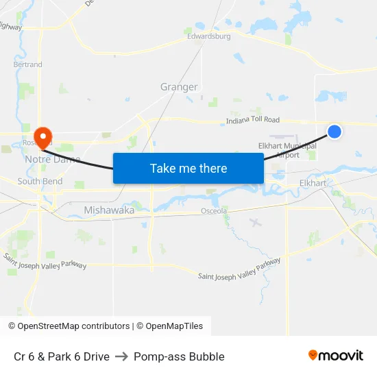 Cr 6 & Park 6 Drive to Pomp-ass Bubble map