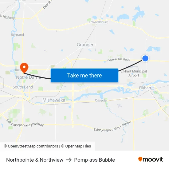 Northpointe & Northview to Pomp-ass Bubble map