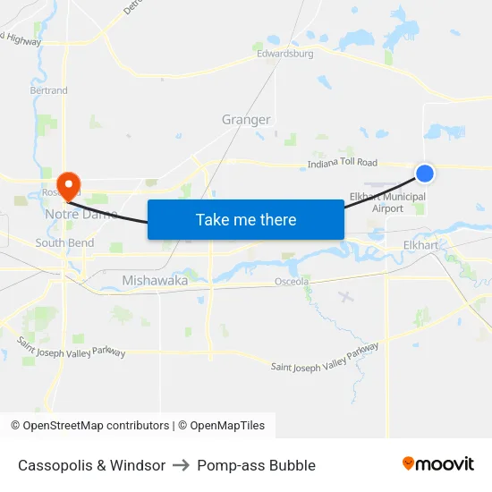 Cassopolis & Windsor to Pomp-ass Bubble map