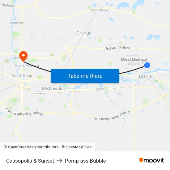 Cassopolis & Sunset to Pomp-ass Bubble map