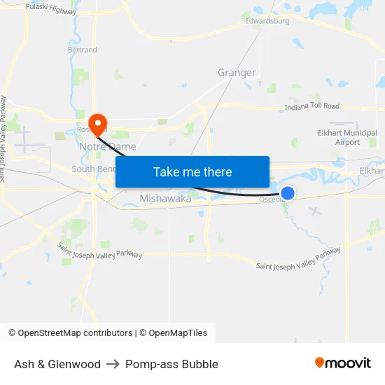 Ash & Glenwood (In) to Pomp-ass Bubble map